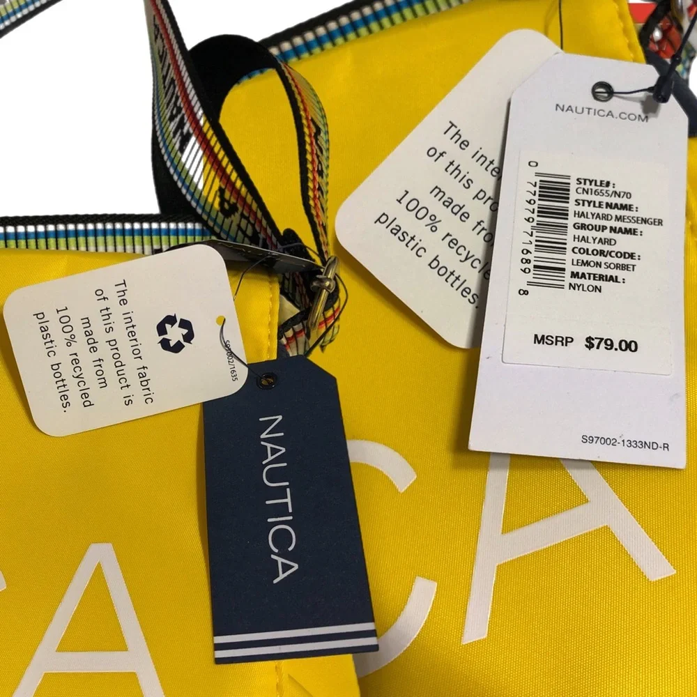 🛑CLEARANCE‼️♻️🆕 Nautica bright yellow Halyard messenger bag